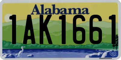 AL license plate 1AK1661