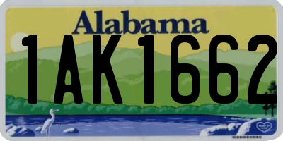 AL license plate 1AK1662
