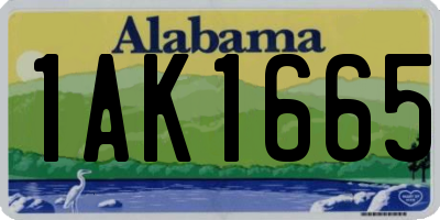 AL license plate 1AK1665