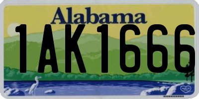 AL license plate 1AK1666