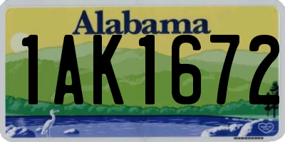 AL license plate 1AK1672
