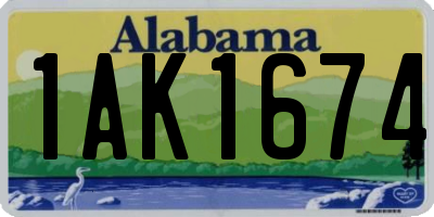 AL license plate 1AK1674