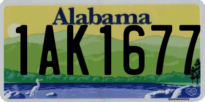 AL license plate 1AK1677