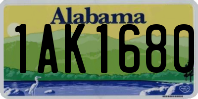 AL license plate 1AK1680