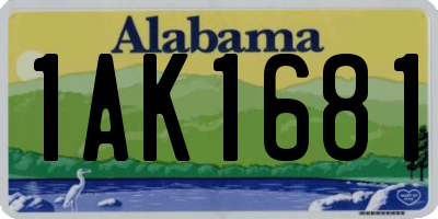 AL license plate 1AK1681