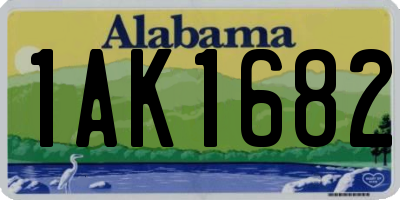 AL license plate 1AK1682