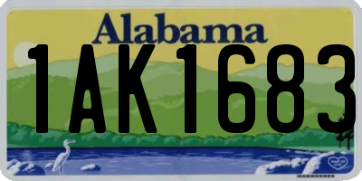 AL license plate 1AK1683