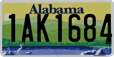 AL license plate 1AK1684