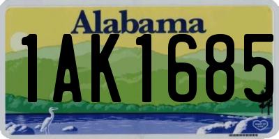 AL license plate 1AK1685