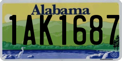 AL license plate 1AK1687