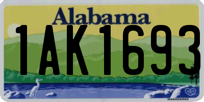 AL license plate 1AK1693