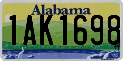 AL license plate 1AK1698