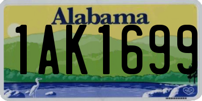 AL license plate 1AK1699