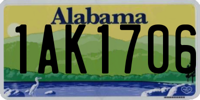 AL license plate 1AK1706