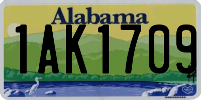 AL license plate 1AK1709
