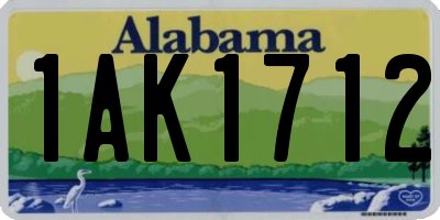 AL license plate 1AK1712