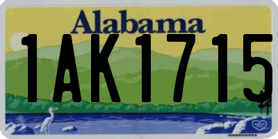 AL license plate 1AK1715