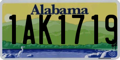 AL license plate 1AK1719