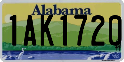 AL license plate 1AK1720