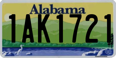 AL license plate 1AK1721