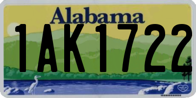 AL license plate 1AK1722