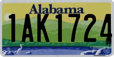 AL license plate 1AK1724
