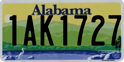 AL license plate 1AK1727