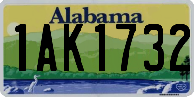 AL license plate 1AK1732