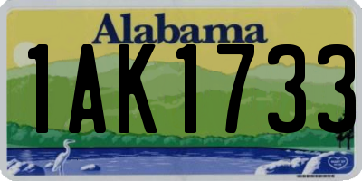 AL license plate 1AK1733