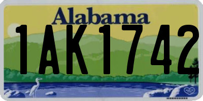 AL license plate 1AK1742