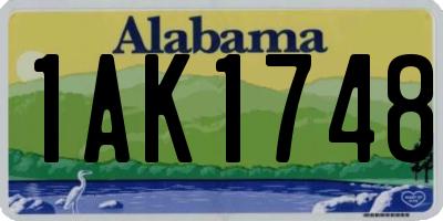 AL license plate 1AK1748