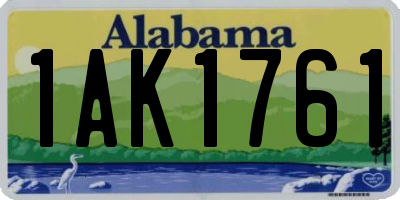 AL license plate 1AK1761