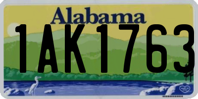 AL license plate 1AK1763