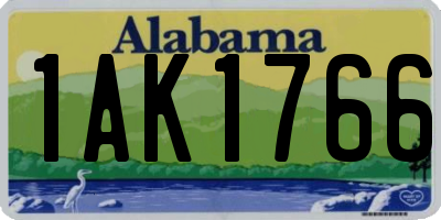 AL license plate 1AK1766