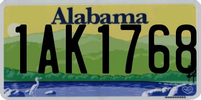 AL license plate 1AK1768