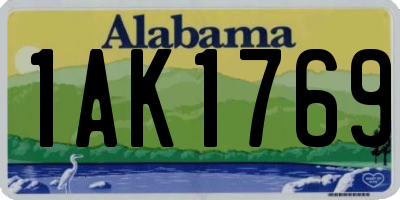 AL license plate 1AK1769