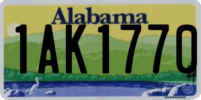 AL license plate 1AK1770