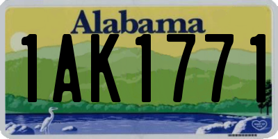 AL license plate 1AK1771
