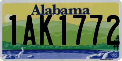 AL license plate 1AK1772