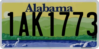 AL license plate 1AK1773