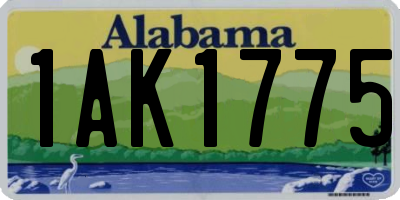 AL license plate 1AK1775