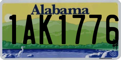 AL license plate 1AK1776