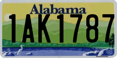 AL license plate 1AK1787