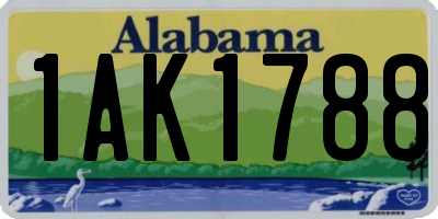 AL license plate 1AK1788