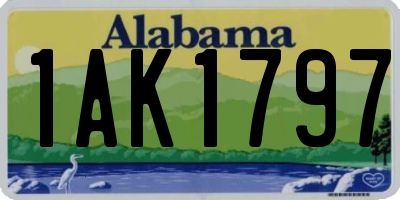 AL license plate 1AK1797