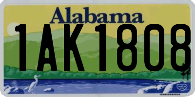 AL license plate 1AK1808