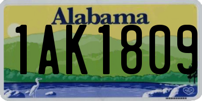 AL license plate 1AK1809