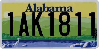 AL license plate 1AK1811
