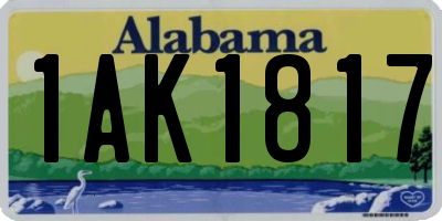 AL license plate 1AK1817