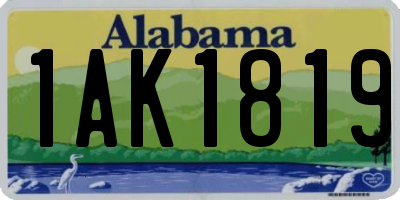 AL license plate 1AK1819